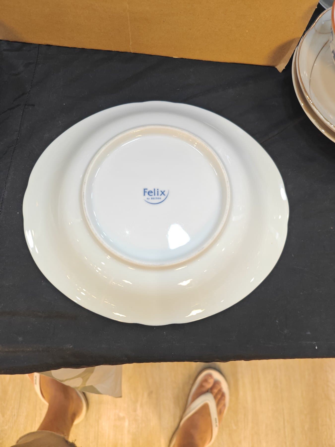 Felix by R&B Floral Blue-Border Dinner Plate, Attributed to Ritzenhoff & Breker